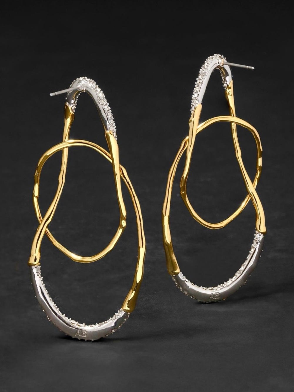 Alexis Bittar Solanales Crystal Large Orbit Earrings - Picture 5 of 6
